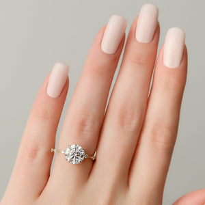 The Penelope Set With A 3 Carat Round Moissanite