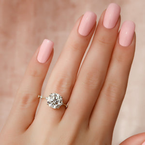 The Penelope Set With A 3 Carat Round Moissanite