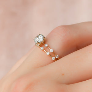 The Penelope Set With A 3 Carat Round Moissanite