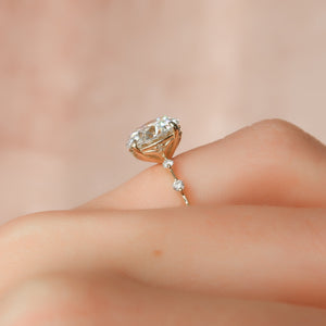 The Penelope Set With A 3 Carat Round Moissanite