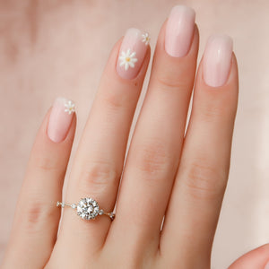 The Penelope Set With A 3 Carat Round Moissanite