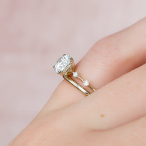 The Penelope Set With A 3 Carat Round Moissanite