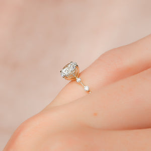 The Penelope Set With A 3 Carat Round Moissanite