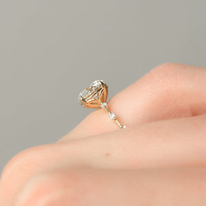 The Penelope Set With A 3 Carat Round Moissanite