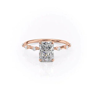 The Penelope Set With A 1 Carat Radiant Lab Diamond