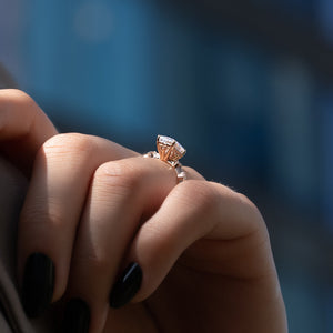 The Penelope Set With A 3 Carat Radiant Moissanite