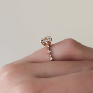 The Penelope Set With A 3 Carat Radiant Moissanite