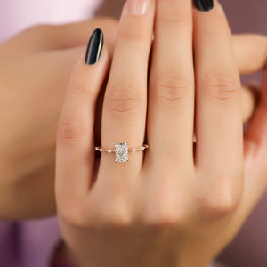 The Penelope Set With A 3 Carat Radiant Moissanite