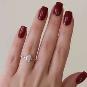 The Penelope Set With A 3 Carat Radiant Moissanite