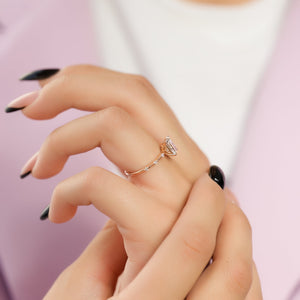 The Penelope Set With A 3 Carat Radiant Moissanite