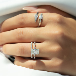 The Penelope Set With A 1 Carat Radiant Lab Diamond