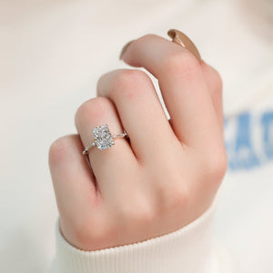 The Penelope Set With A 3 Carat Radiant Moissanite