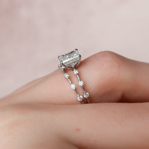 The Penelope Set With A 3 Carat Radiant Moissanite