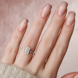The Penelope Set With A 3 Carat Radiant Moissanite