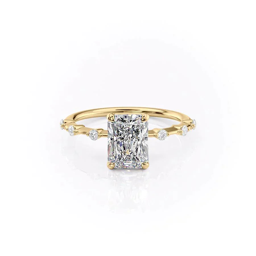 The Penelope Set With A 2.5 Carat Radiant Lab Diamond