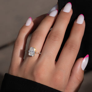 The Penelope Set With A 2 Carat Radiant Moissanite