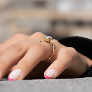 The Penelope Set With A 2 Carat Radiant Moissanite