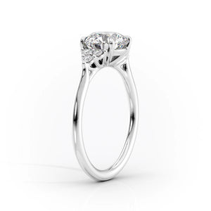 The Scarlett Set With A 5 Carat Cushion Moissanite