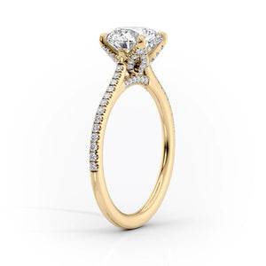 The Pave Madison Set With A 2.5 Carat Radiant Lab Diamond