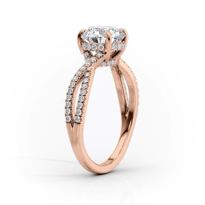 The Angelina Set With A 1 Carat Cushion Lab Diamond