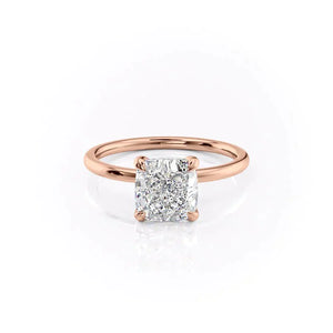 The Nelly Set With A 2 Carat Cushion Moissanite