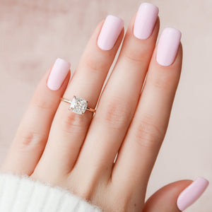 The Nelly Set With A 2 Carat Cushion Moissanite