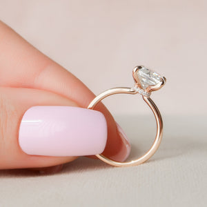 The Nelly Set With A 2 Carat Cushion Moissanite