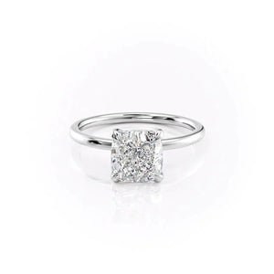 The Nelly Set With A 2 Carat Cushion Moissanite