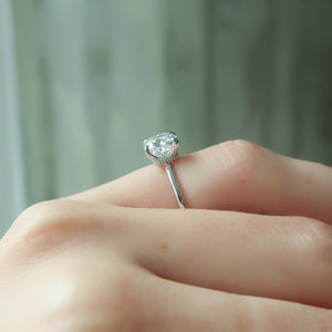 The Nelly Set With A 2 Carat Cushion Moissanite