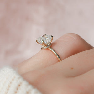 The Nelly Set With A 3 Carat Cushion Moissanite