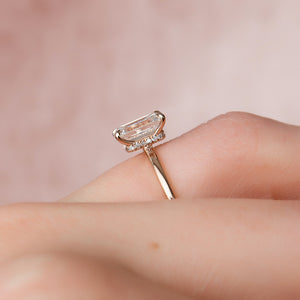 The Nelly Set With A 1 Carat Emerald Moissanite