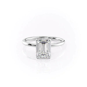 The Nelly Set With A 3 Carat Emerald Moissanite