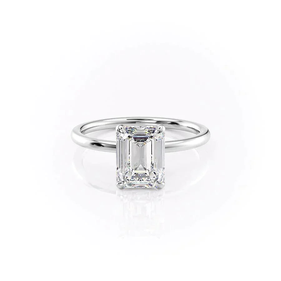 The Nelly Set With A 1 Carat Emerald Moissanite