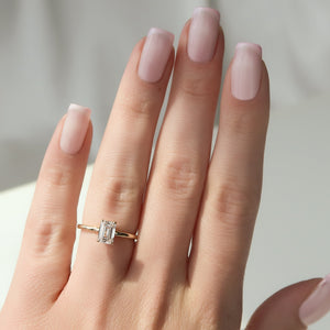 The Nelly Set With A 3 Carat Emerald Moissanite