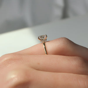 The Nelly Set With A 3 Carat Emerald Moissanite