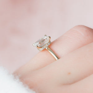 The Nelly Set With A 3 Carat Emerald Moissanite