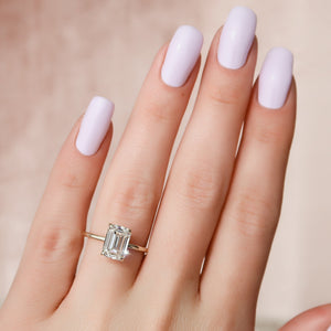 The Nelly Set With A 3 Carat Emerald Moissanite