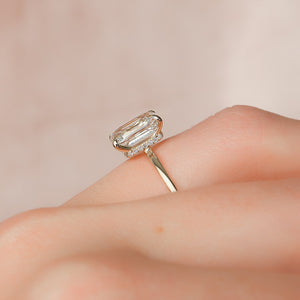 The Nelly Set With A 3 Carat Emerald Moissanite