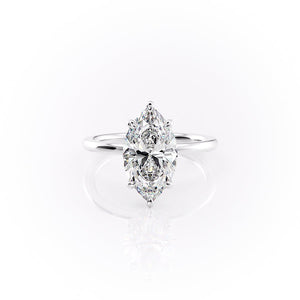 The Nelly Set With A 5 Carat Marquise Moissanite