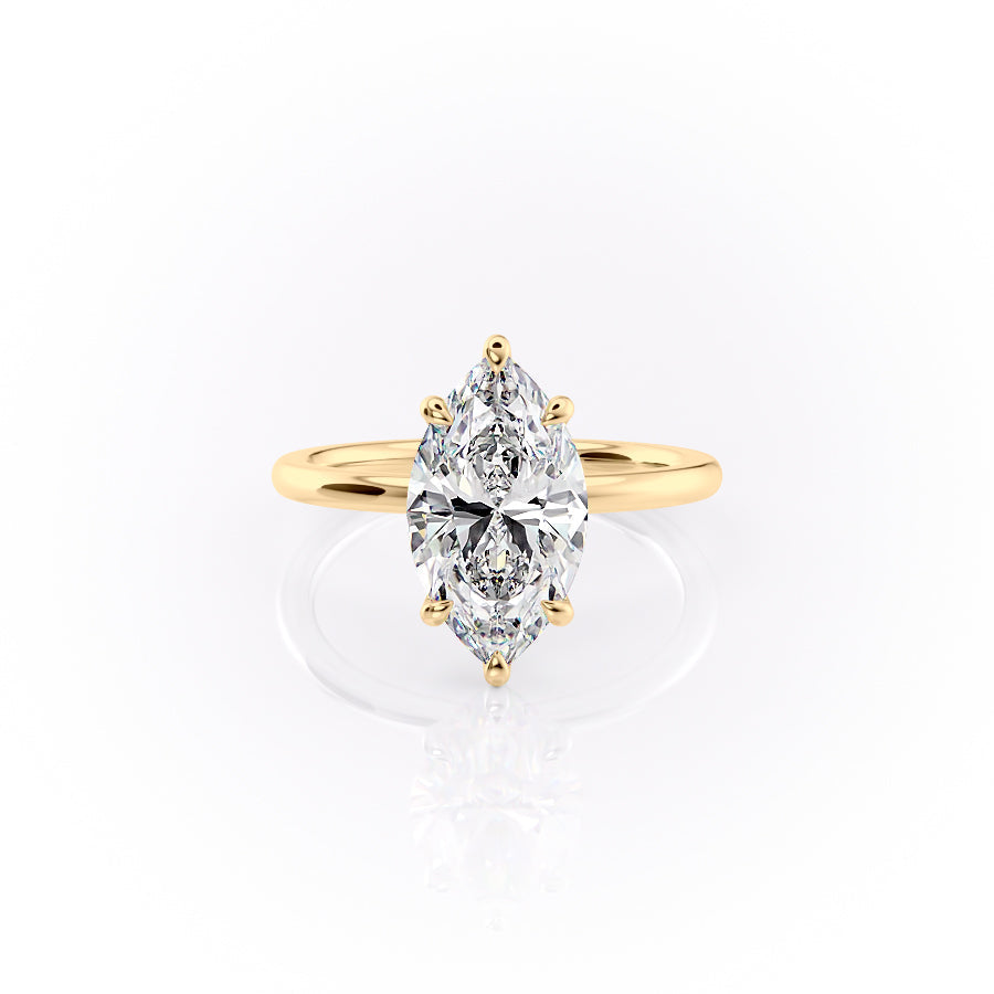 The Nelly Set With A 4 Carat Marquise Moissanite