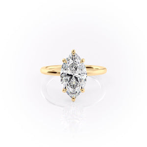 The Nelly Set With A 2.5 Carat Marquise Lab Diamond