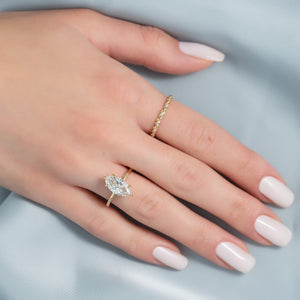 The Nelly Set With A Marquise Lab Diamond
