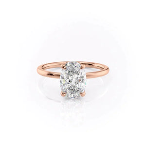 The Nelly Set With A 4 Carat Oval Moissanite