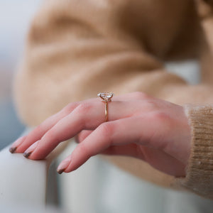 The Nelly Set With A 3 Carat Oval Moissanite