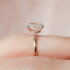 The Nelly Set With A 3 Carat Oval Moissanite