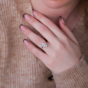 The Nelly Set With A 3 Carat Oval Moissanite