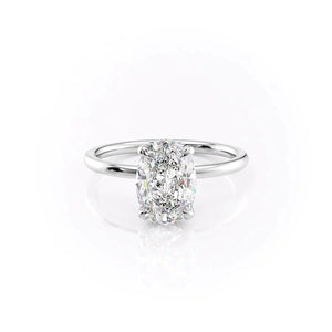The Nelly Set With A 4 Carat Oval Moissanite