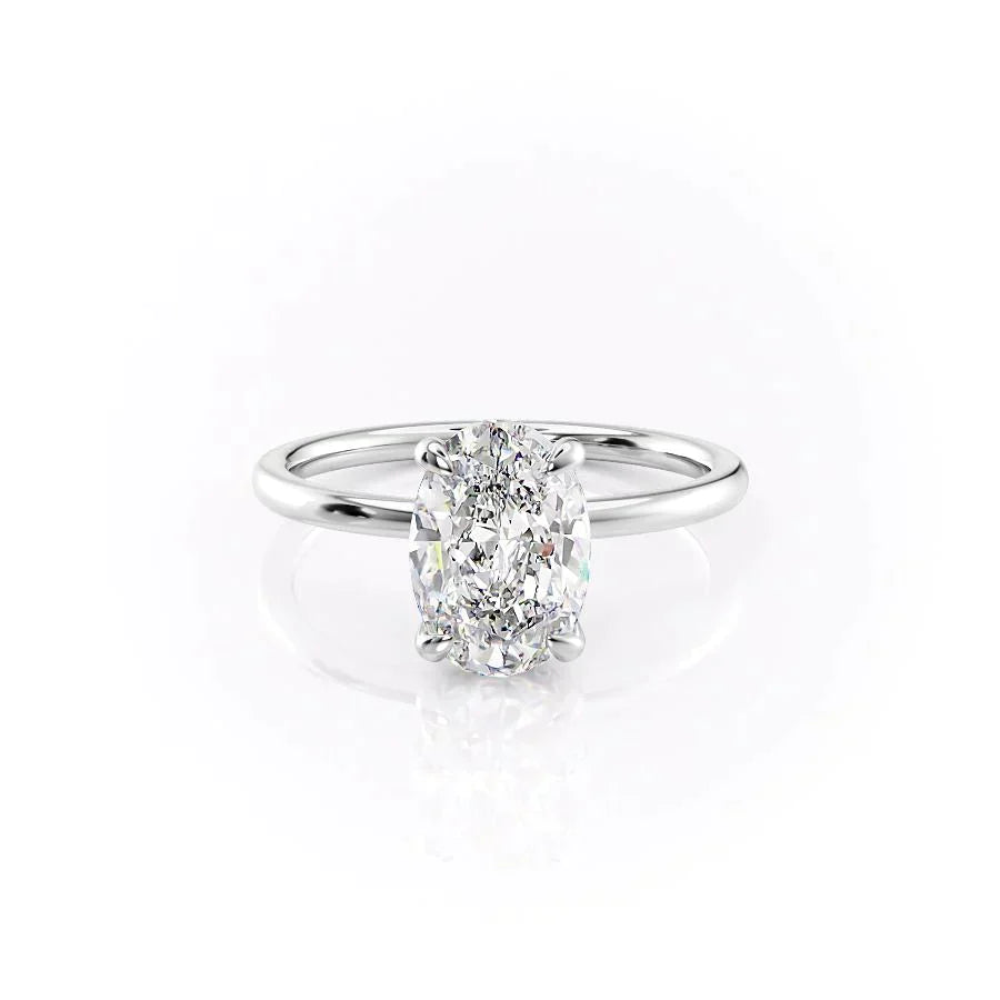 The Nelly Set With A 4 Carat Oval Moissanite