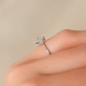 The Nelly Set With A 1 Carat Oval Moissanite