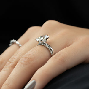 The Nelly Set With A 1 Carat Oval Moissanite